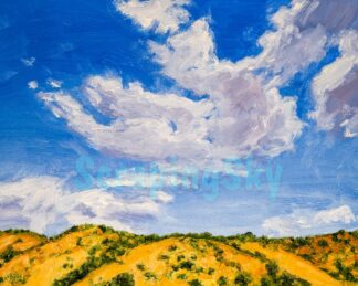 Tesuque Sky 8x10 oil by peter dustrud