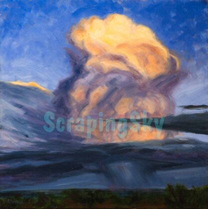 Storm over Galisteo - painting by Peter Dustrud