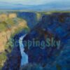Gorge Bridge - oil by Peter dustrud