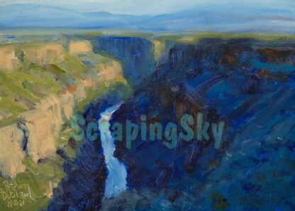 Gorge Bridge - oil by Peter dustrud