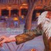 Plaza Painter 16x20 inches oil by peter dustrud