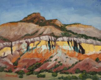 Abiquiu Hills 8x10 inches oil on panel by Peter Dustrud