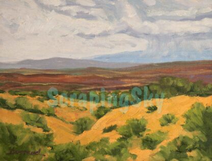 Storm Over Jemez - 6x8 oil by peter dustrud