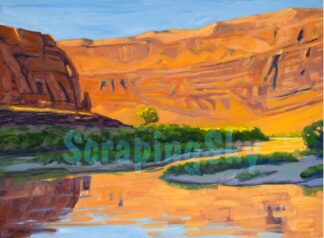 Colorado River Bend oil by Peter Dustrud