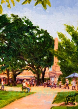 "Plaza - Santa Fe" 5x7 printable folded card PDF download