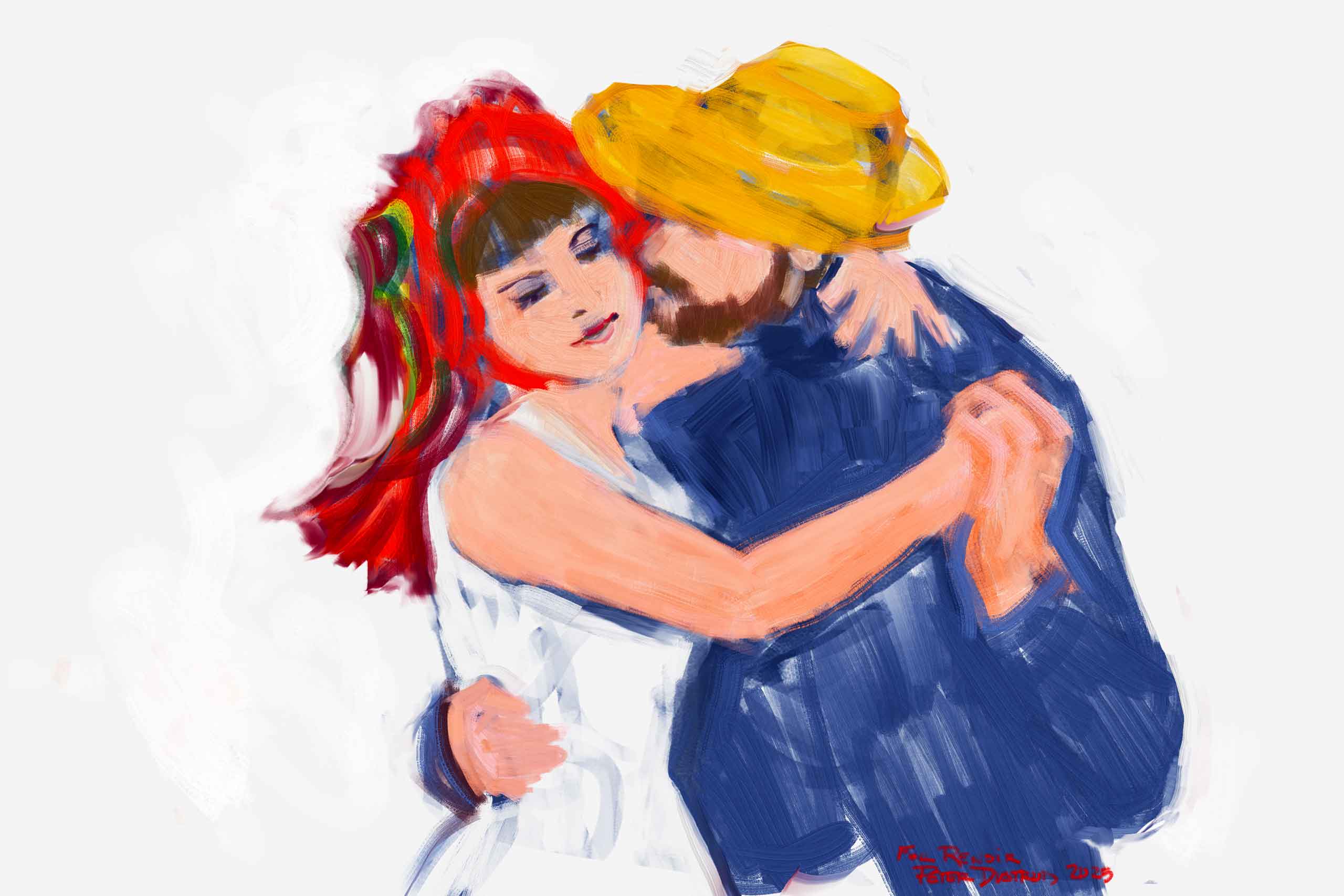 Renoir's Dancers digital art by peter dustrud scrapingsky.com