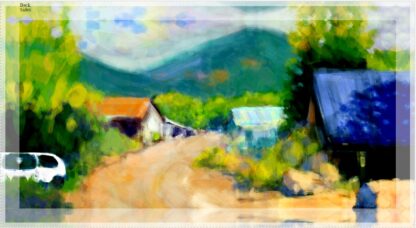 "Upper Road"  20X40 inch unstretched canvas print with mirrored sides -  rolled and shipped in tube - Image 2