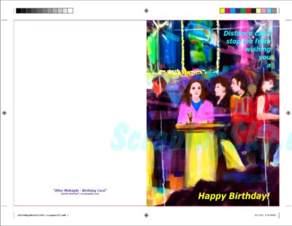 Printable Digital Download - Birthday Card folded 5x7 "From After Midnight" - Image 2