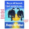 Printable Digital Download - 5x7 folded birthday card design "Old Buzzards"