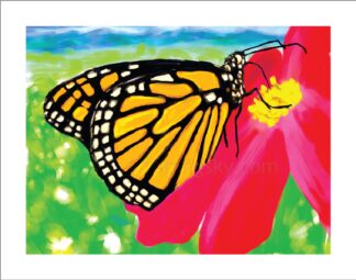 FineArtPrint: "Monarch Butterfly" digital 8x10 or 9x12 Variable Sizes