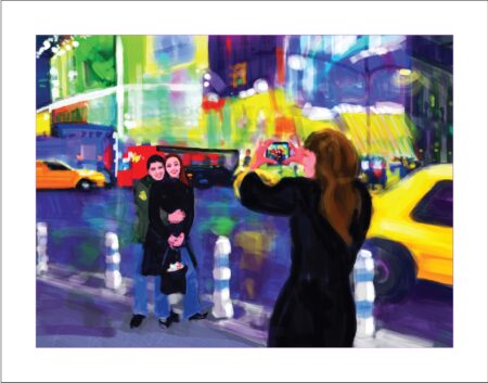 image: "Smile!" night scene digital art preview by peter dustrud scrapingsky.com