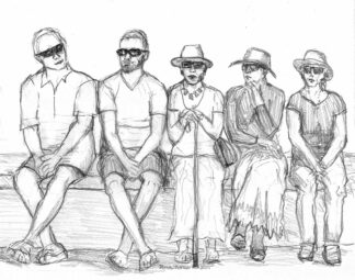 Parade on the Way" pencil