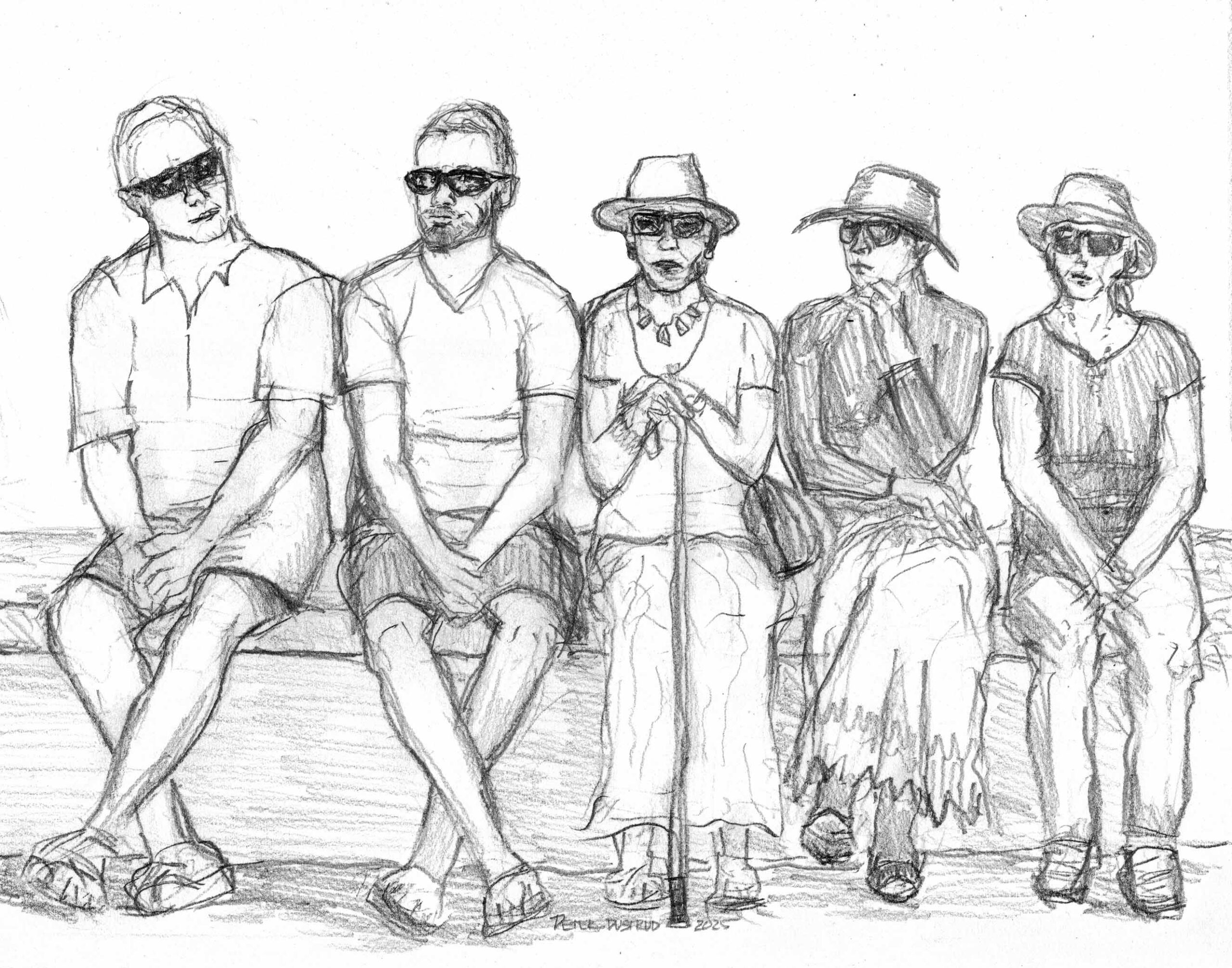 Parade on the Way" pencil