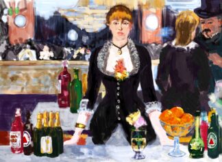 Manet's Mirror - digital sketching