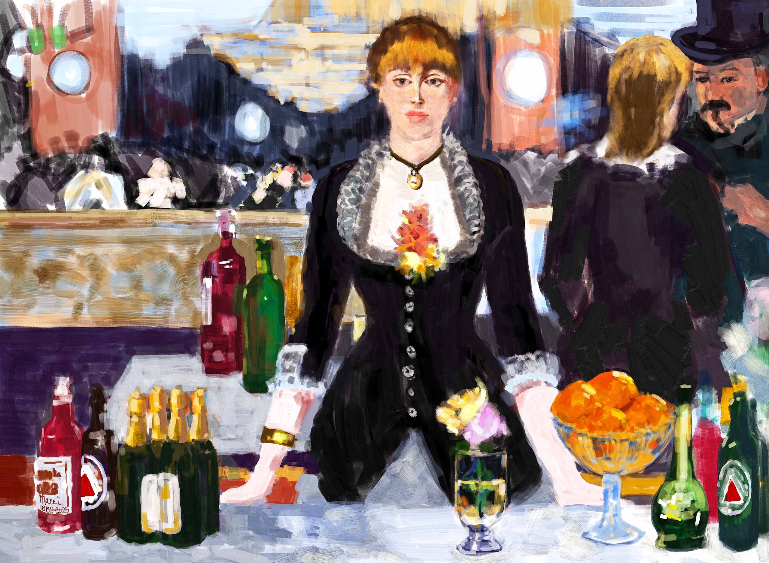 Manet's Mirror - digital sketching