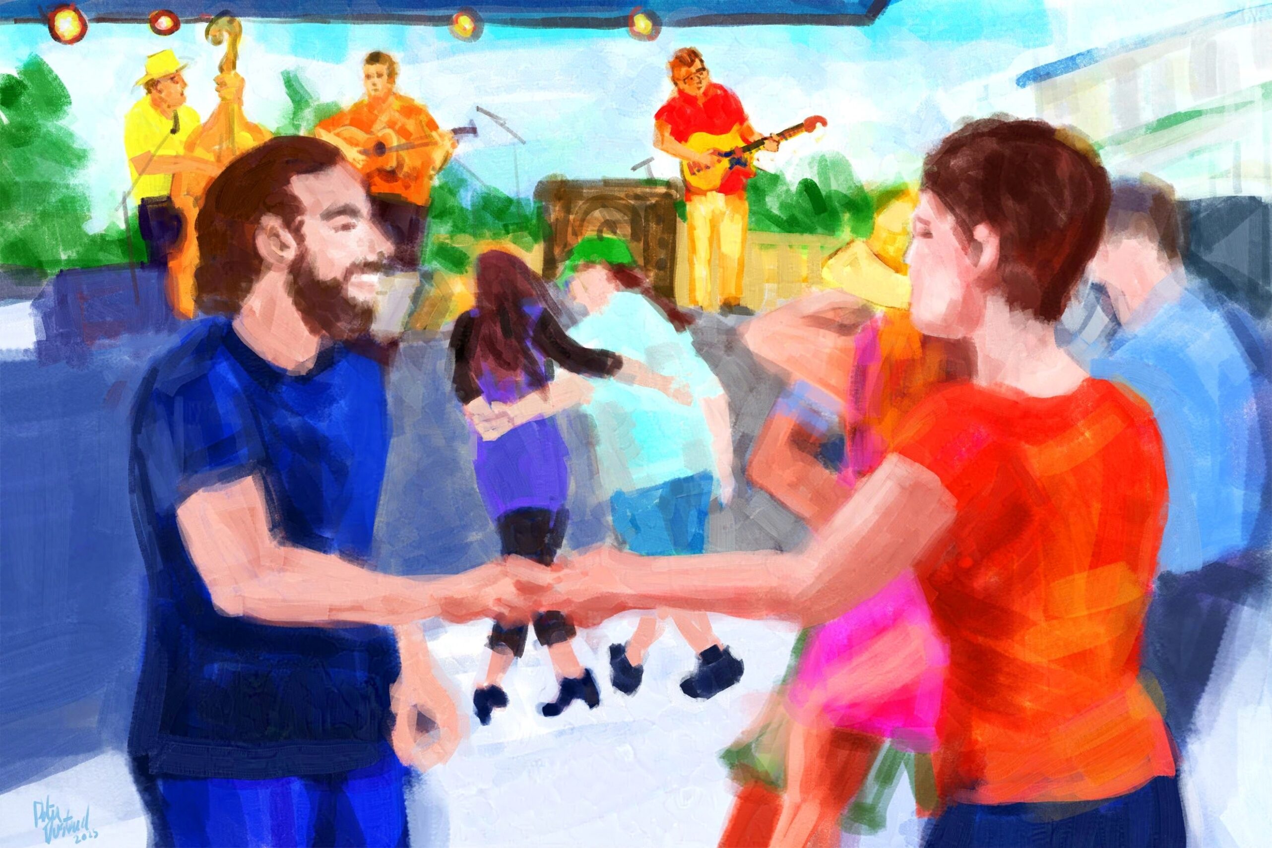 Image: Dancers artwork by peter dustrud - protected artwork scrapingsky.com