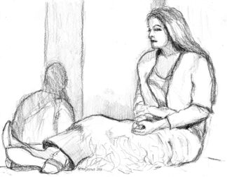 Contemplation - pencil by Peter Dustrud