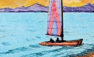 5x7 card image "Sail Away" scrapingsky.com