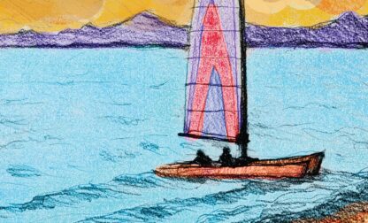 5x7 card image "Sail Away" scrapingsky.com
