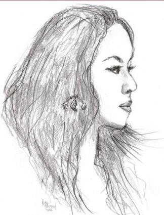 A2 Cards - Woman with Silver Earring